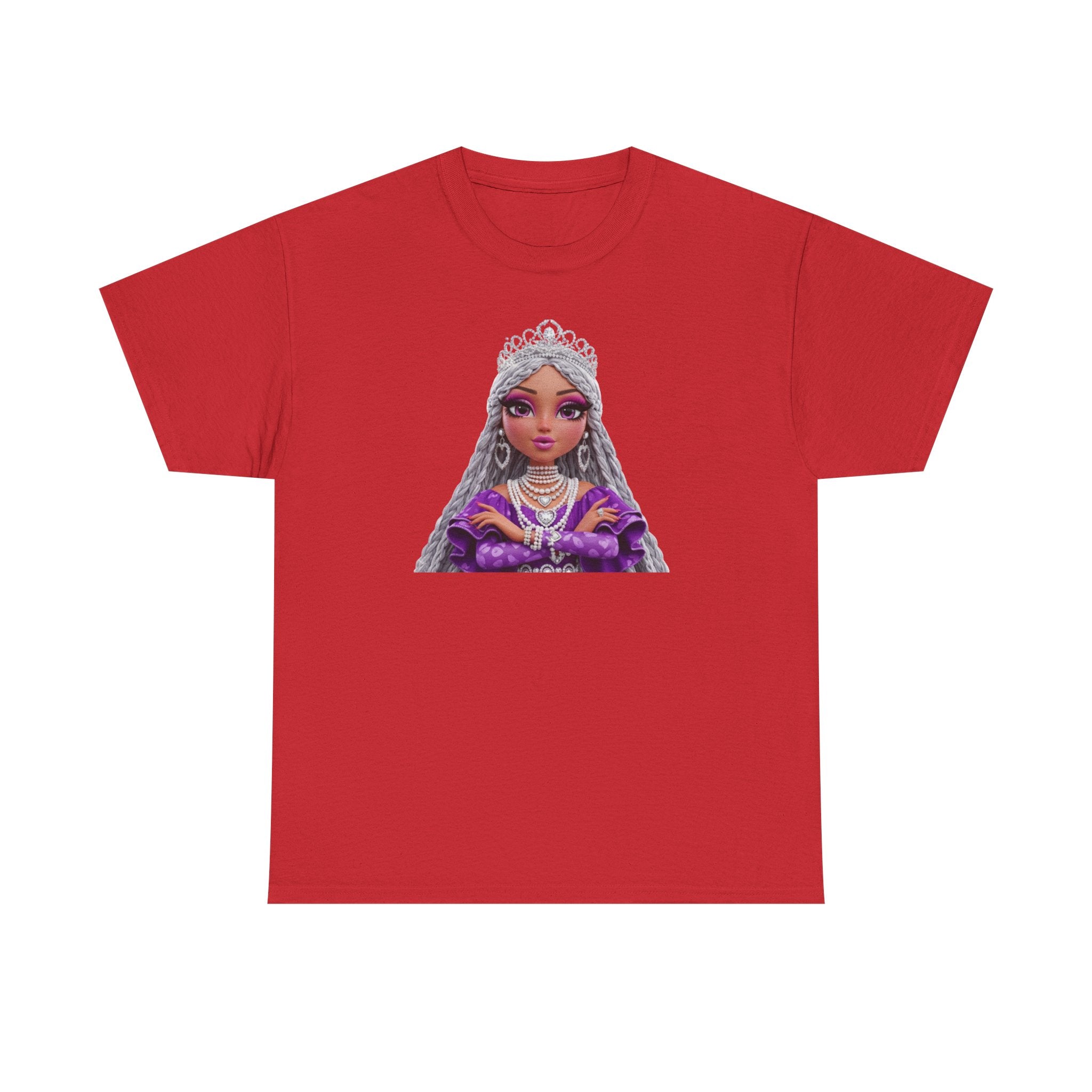Queen Princess Portrait Tee — Purple Royalty Graphic T-Shirt