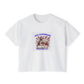 Cute Cat with Roses Women's Boxy Tee — Valentine's Cat Lover Shirt