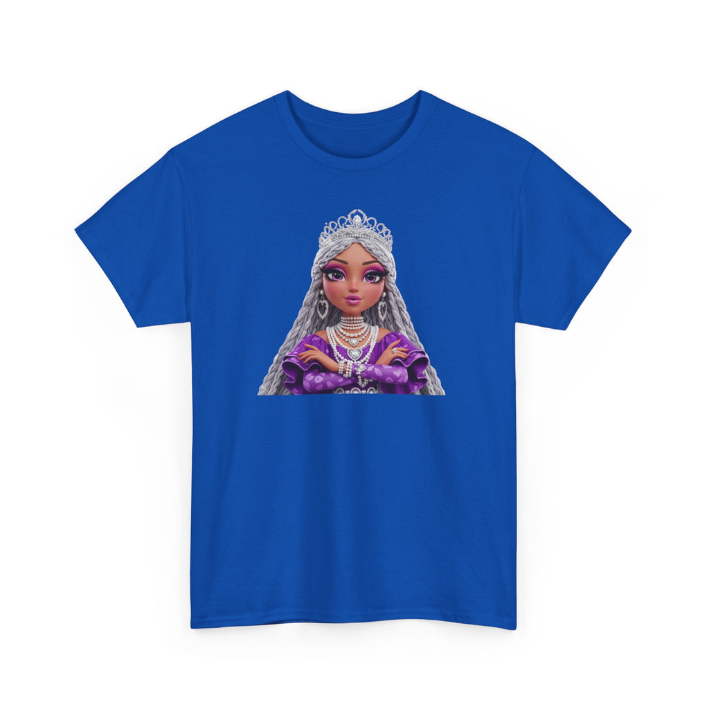 Queen Princess Portrait Tee — Purple Royalty Graphic T-Shirt