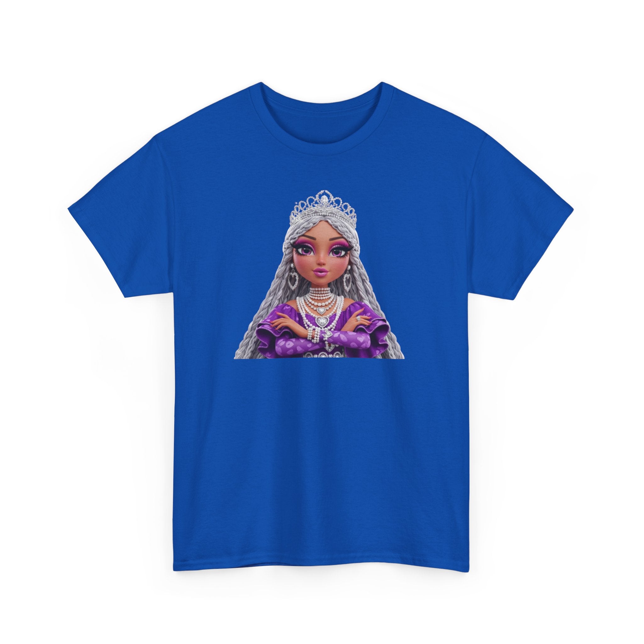 Queen Princess Portrait Tee — Purple Royalty Graphic T-Shirt