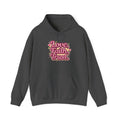 Love Faith Trust Hoodie — Pink Retro Heart Graphic Pullover