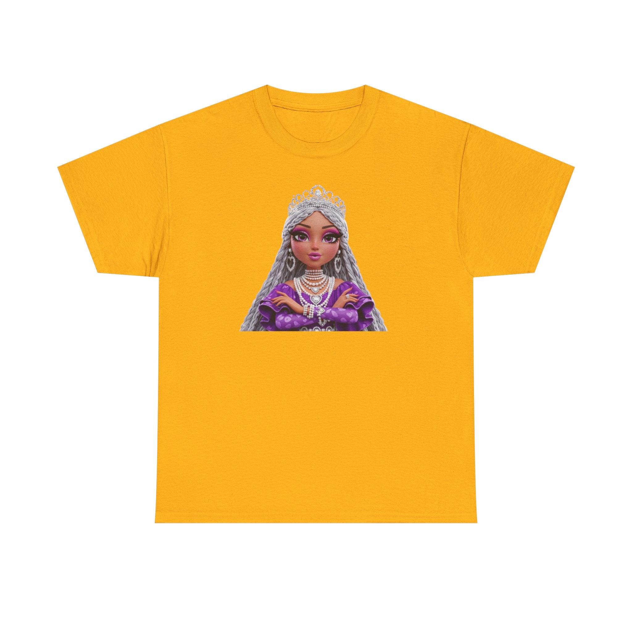 Queen Princess Portrait Tee — Purple Royalty Graphic T-Shirt