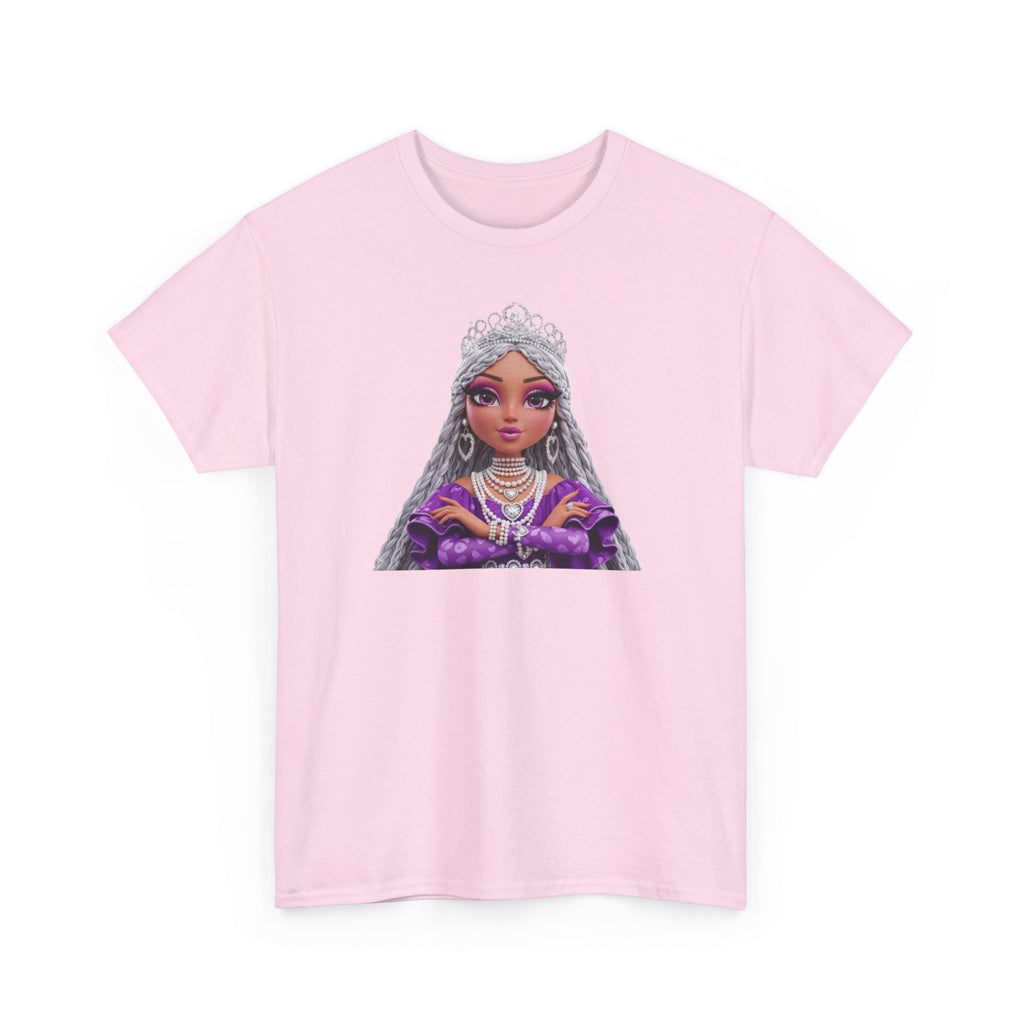 Queen Princess Portrait Tee — Purple Royalty Graphic T-Shirt