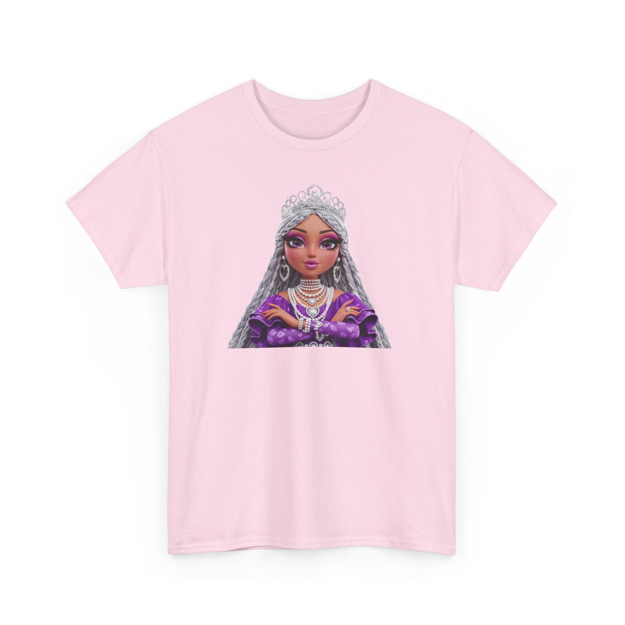Queen Princess Portrait Tee — Purple Royalty Graphic T-Shirt