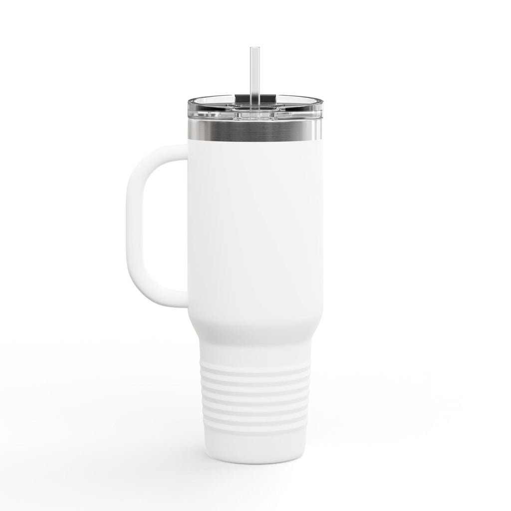 40oz Insulated Travel Mug – "I Am Not Alone In The Storm" Ocean Wave Design