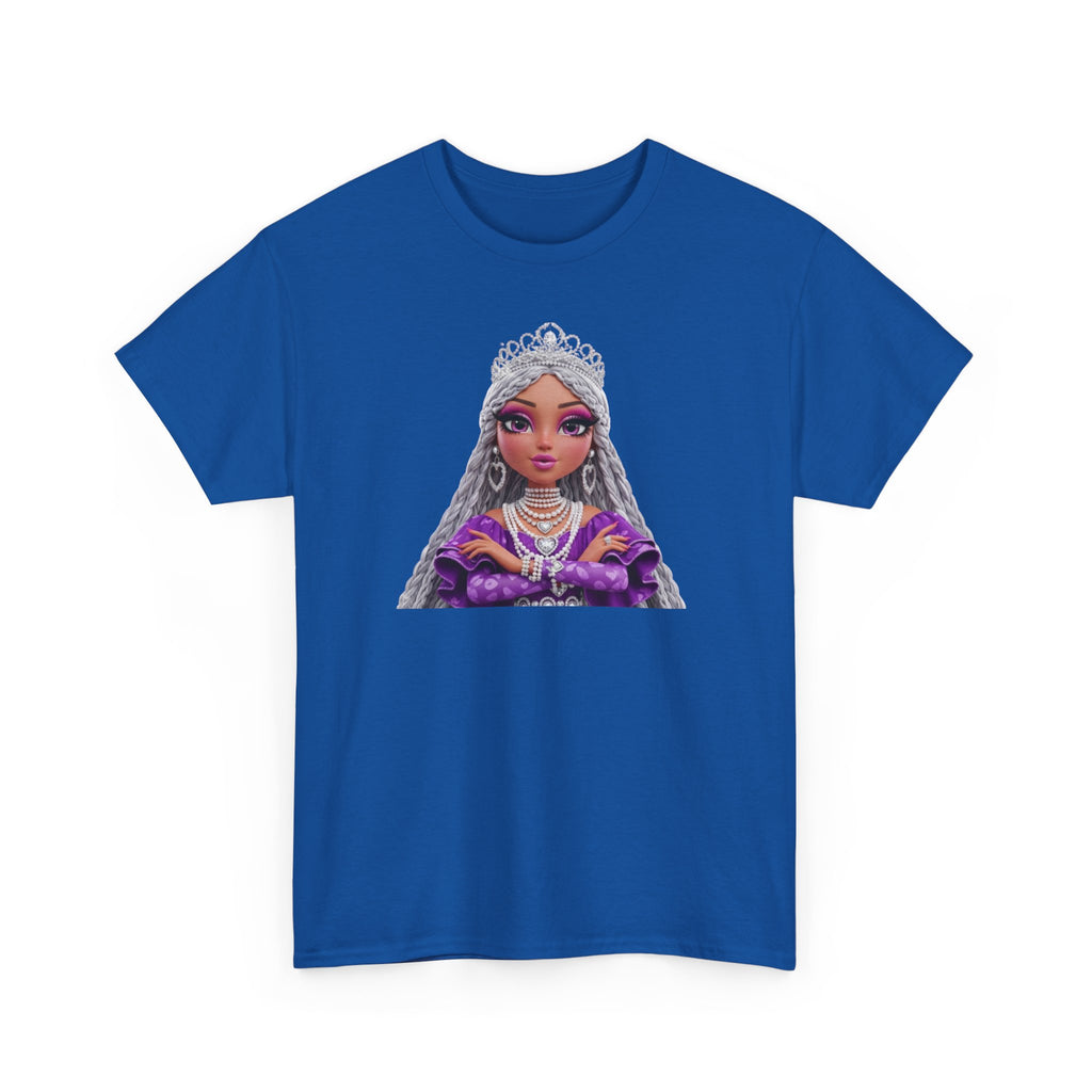 Queen Princess Portrait Tee — Purple Royalty Graphic T-Shirt