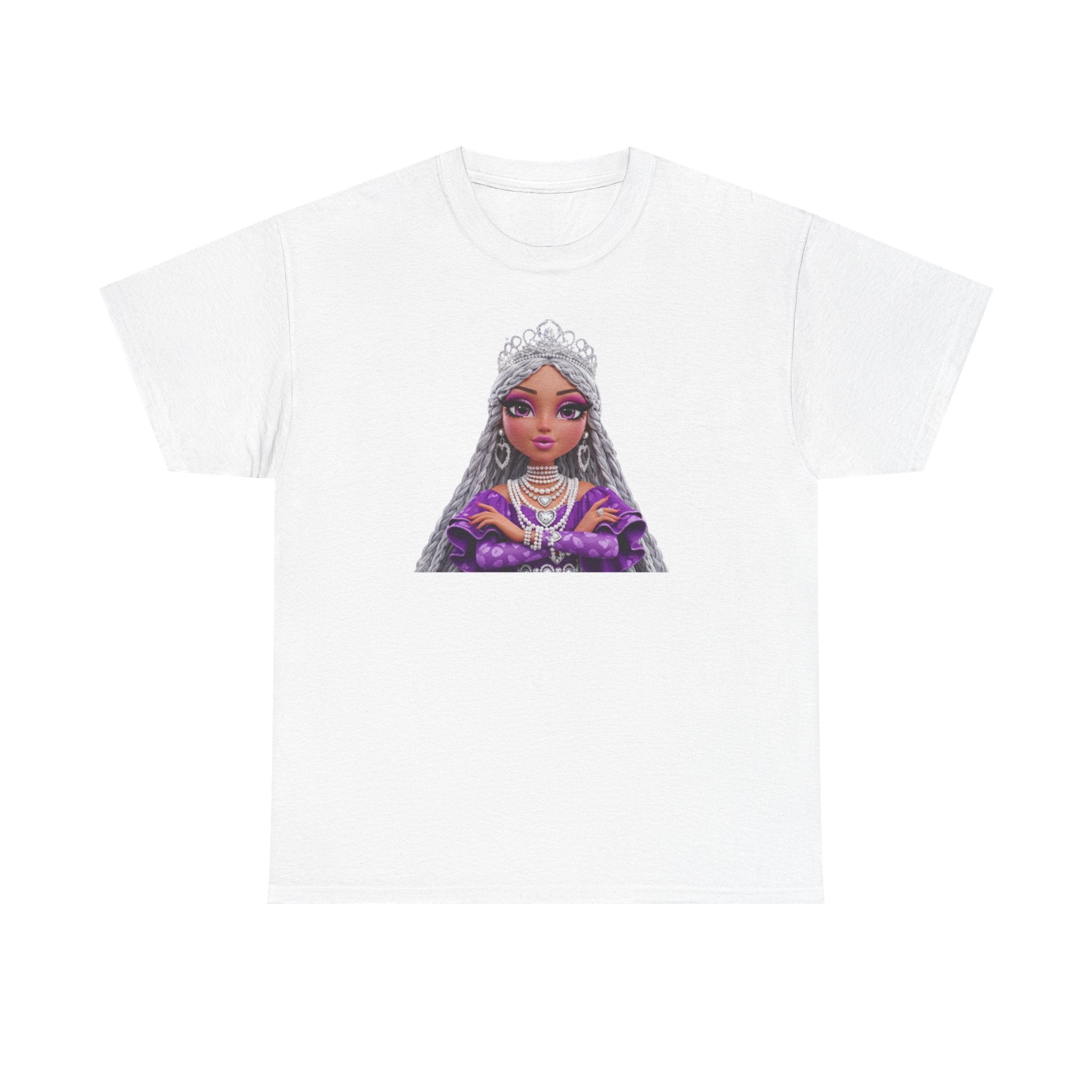 Queen Princess Portrait Tee — Purple Royalty Graphic T-Shirt