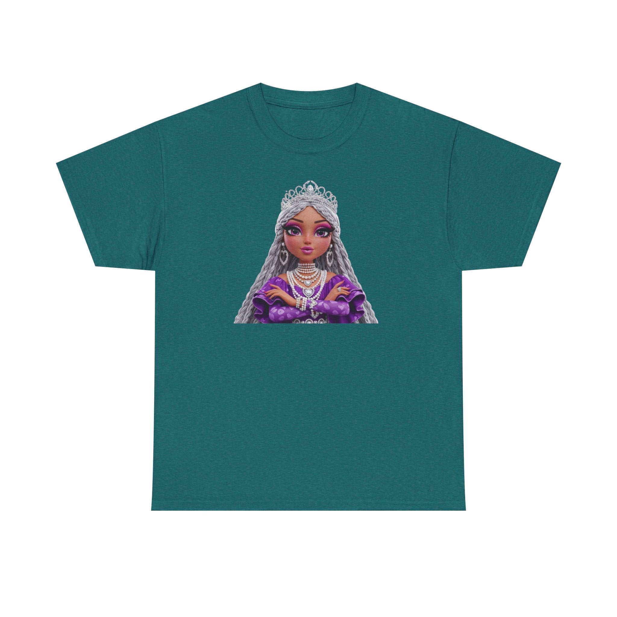 Queen Princess Portrait Tee — Purple Royalty Graphic T-Shirt