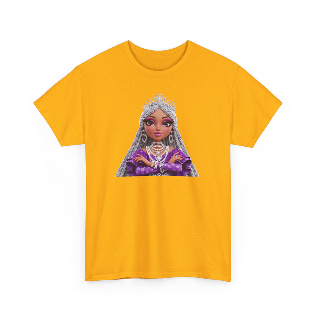 Queen Princess Portrait Tee — Purple Royalty Graphic T-Shirt