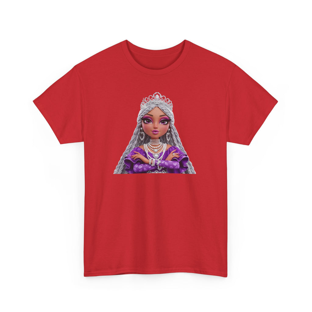 Queen Princess Portrait Tee — Purple Royalty Graphic T-Shirt