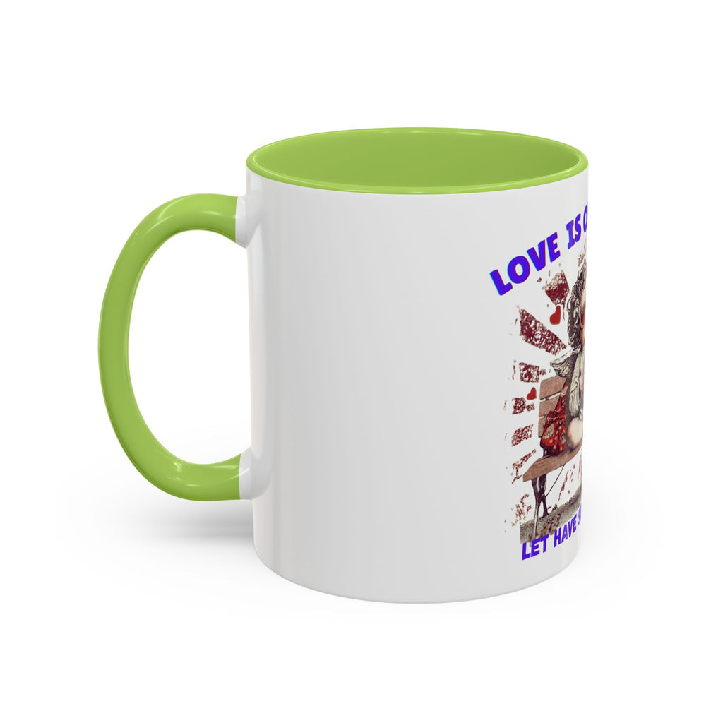 Coffee Mug — "Love Is Overrated, Let’s Have Some Snack" Funny Retro Grandma Novelty Mug