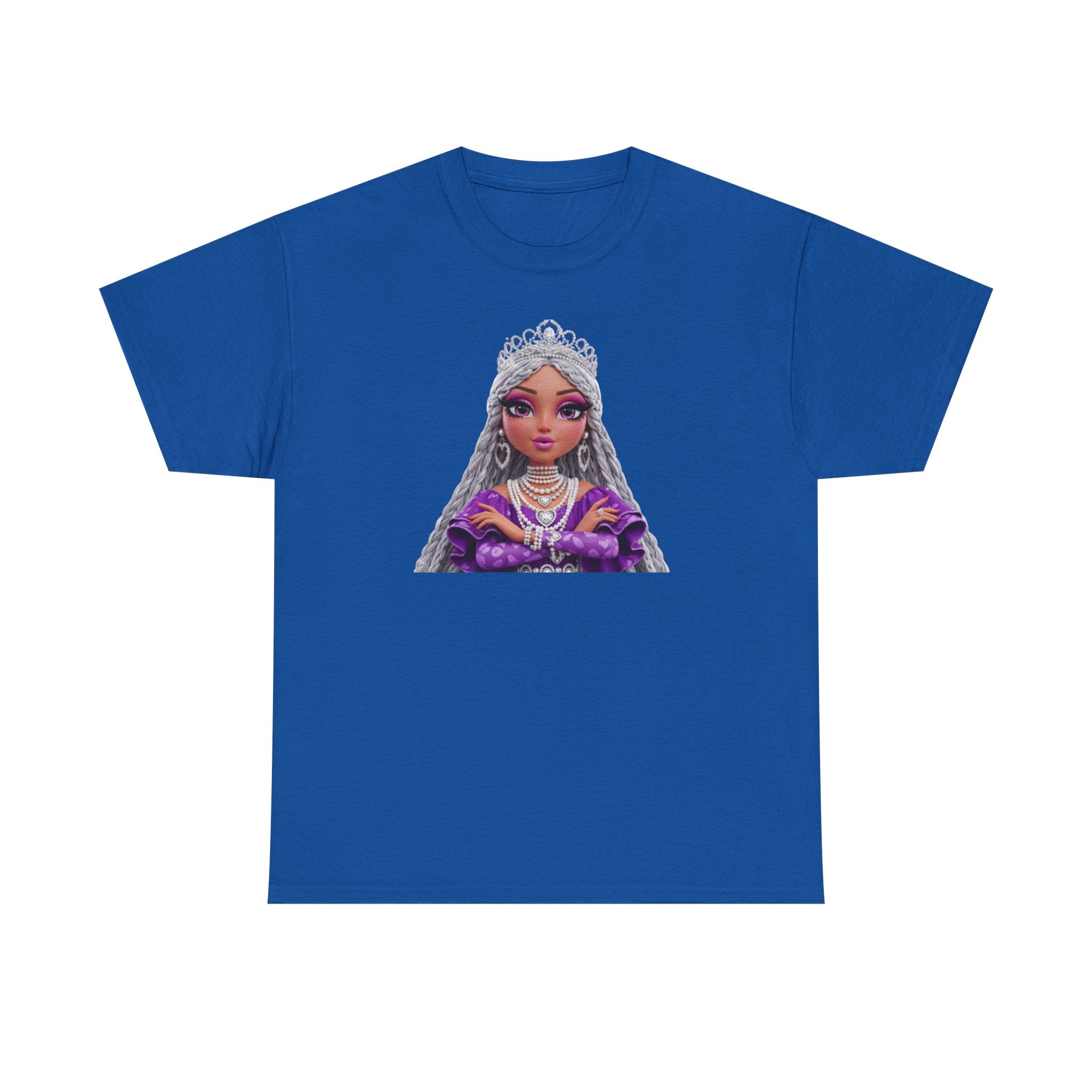 Queen Princess Portrait Tee — Purple Royalty Graphic T-Shirt