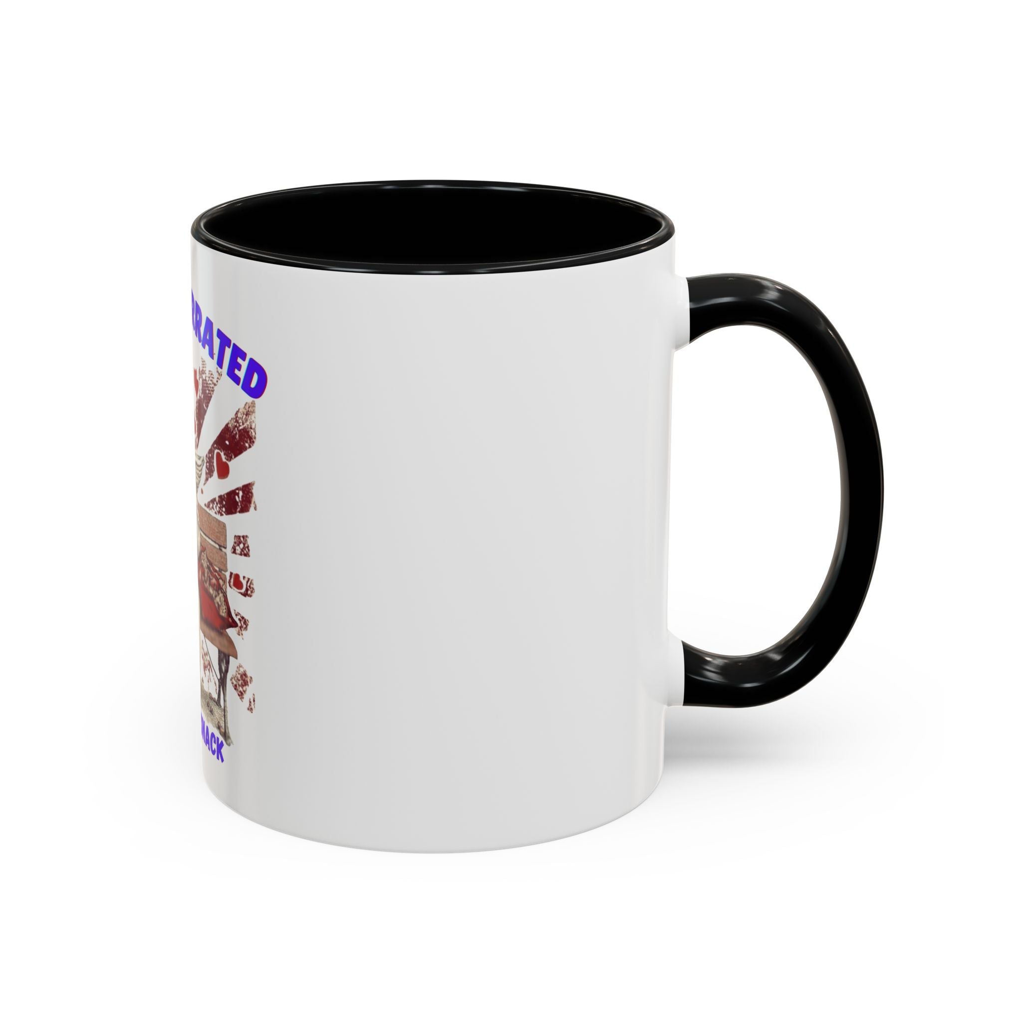 Coffee Mug — "Love Is Overrated, Let’s Have Some Snack" Funny Retro Grandma Novelty Mug