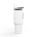 40oz Insulated Travel Mug – "I Am Not Alone In The Storm" Ocean Wave Design