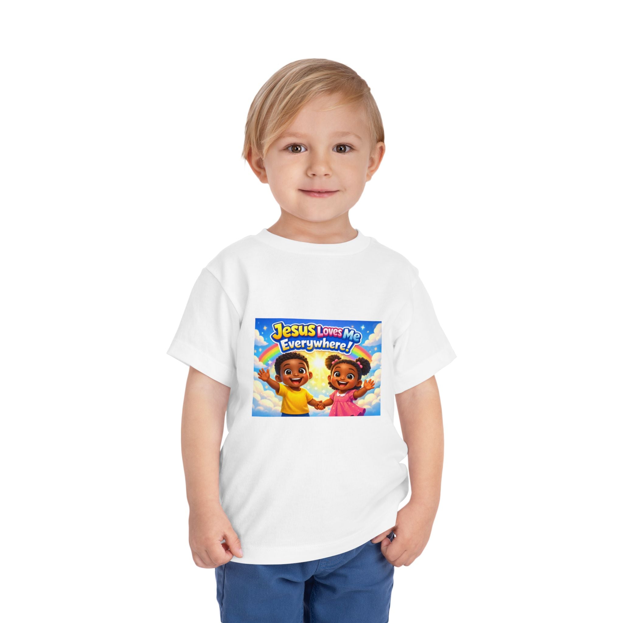 Toddler Tee — "Jesus Loves Me Everywhere" Christian Kids Shirt