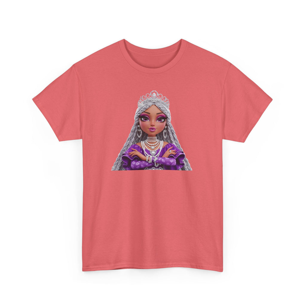 Queen Princess Portrait Tee — Purple Royalty Graphic T-Shirt