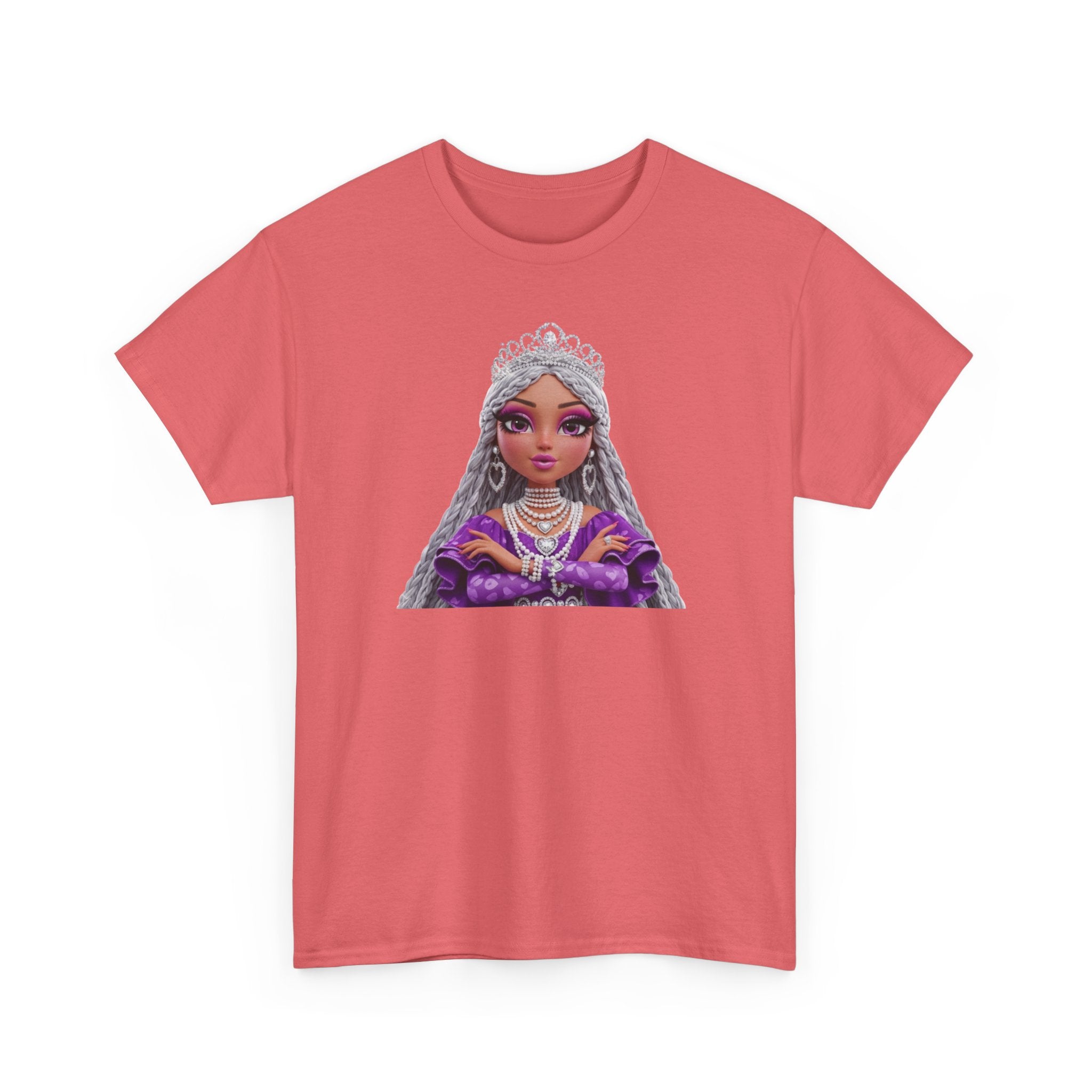 Queen Princess Portrait Tee — Purple Royalty Graphic T-Shirt