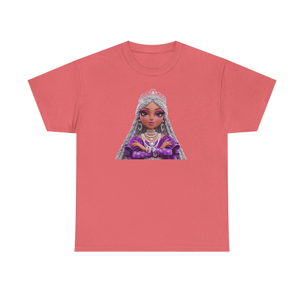 Queen Princess Portrait Tee — Purple Royalty Graphic T-Shirt