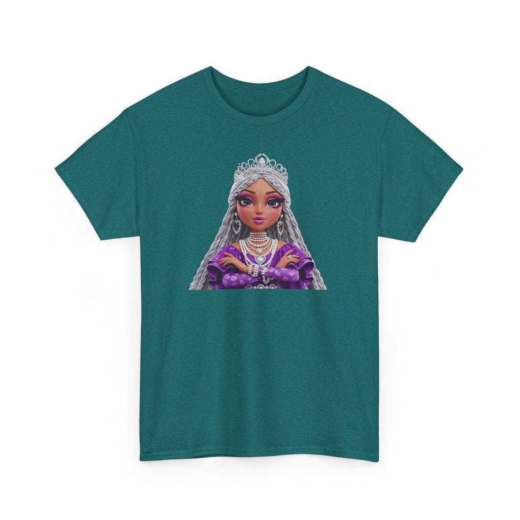Queen Princess Portrait Tee — Purple Royalty Graphic T-Shirt