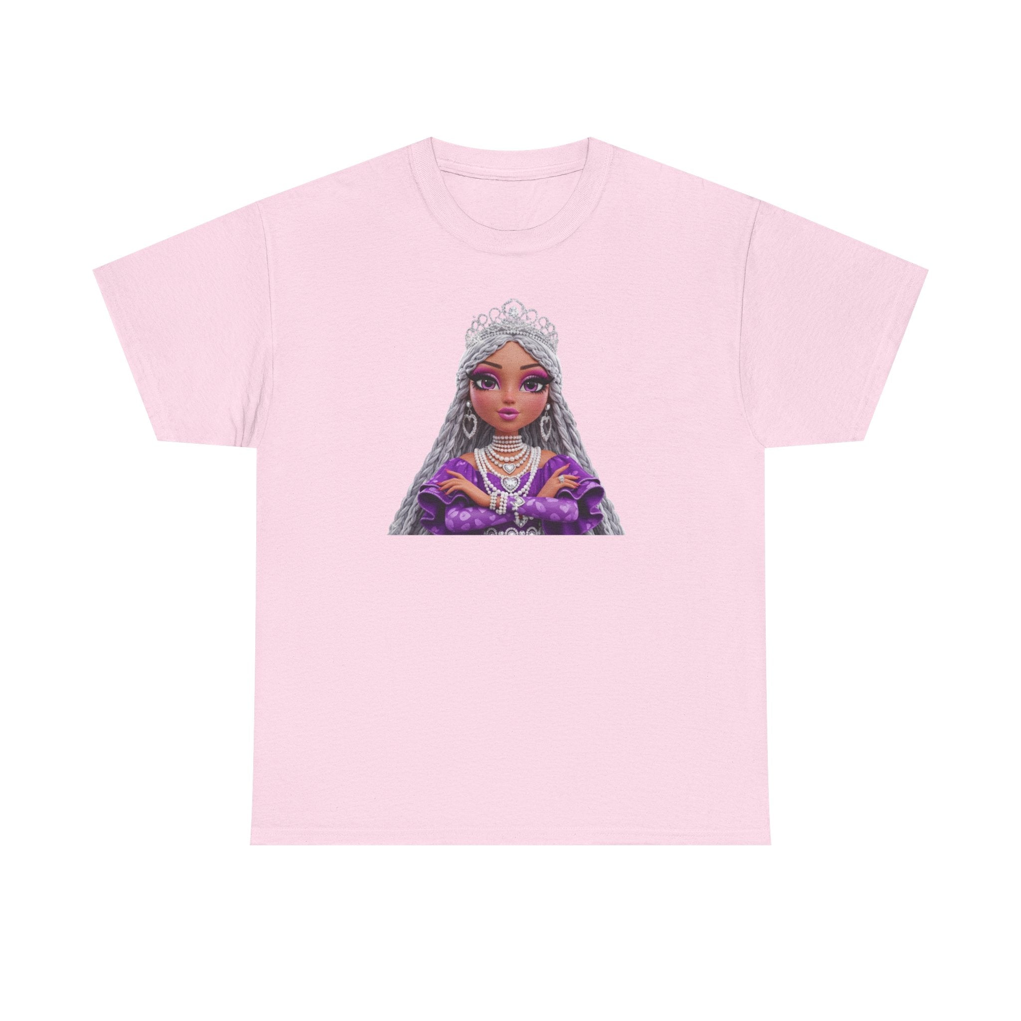 Queen Princess Portrait Tee — Purple Royalty Graphic T-Shirt
