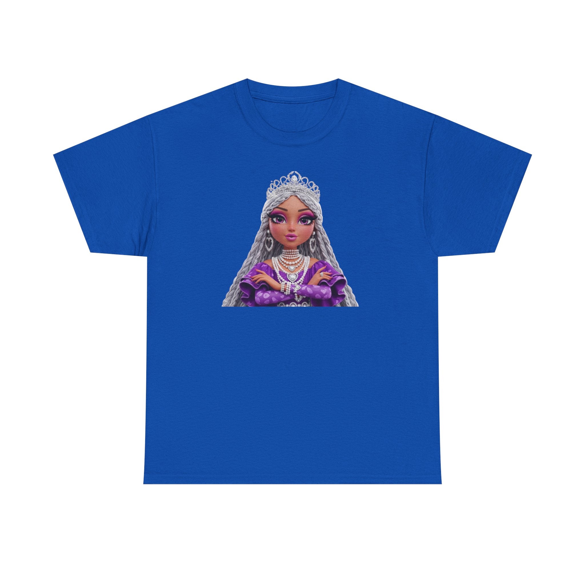 Queen Princess Portrait Tee — Purple Royalty Graphic T-Shirt